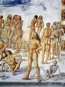 Zmartwychwstanie ciała, z cyklu fresk Sądu Ostatecznego autorstwa Luca Signorelli