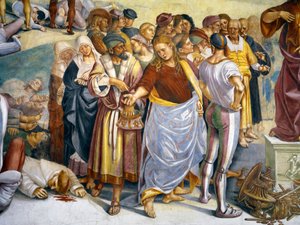 Kazanie i czyny antychrysta z cyklu Sądu Ostatecznego (szczegół)