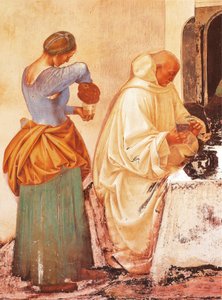 Historie św Benedykta autorstwa Luca Signorelli (ok. 1445-1523), fresk, Klasztor św. Benedykta, opactwo Monte Oliveto Maggiore autorstwa Luca Signorelli