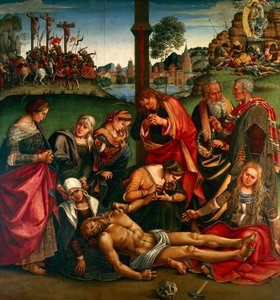 Złożenie lub lament nad zmarłym Chrystusem autorstwa Luca Signorelli