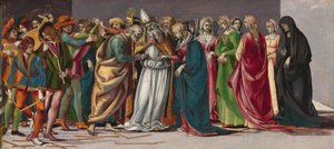 Wesele Dziewicy, c. 14901491. autorstwa Luca Signorelli