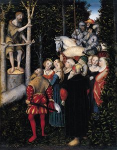 Kazanie św. Jana Chrzciciela autorstwa Lucas Cranach the Elder