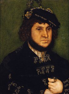 Portret księcia elektora Johanna Niezłomnego Saksonii autorstwa Lucas Cranach