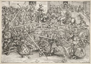 Turniej z lancami autorstwa Lucas Cranach