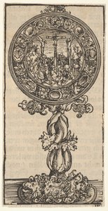 Posrebrzany Pacyfik z Ukrzyżowaniem, z dużej serii relikwiarzy wittenberskich, 1509. autorstwa Lucas Cranach the Elder
