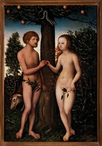 Adam i Ewa. autorstwa Lucas Cranach the Elder