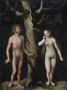 Adam i Ewa autorstwa Lucas Cranach the Elder