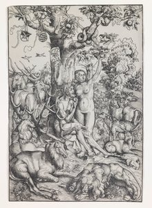 Adam i Ewa w raju autorstwa Lucas Cranach the Elder