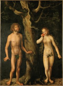 Adam i Ewa autorstwa Lucas Cranach the Elder