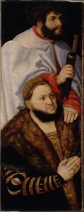 Ołtarz Dziewicy lub tak zwany Ołtarz Książąt [lewe skrzydło] autorstwa Lucas Cranach the Elder