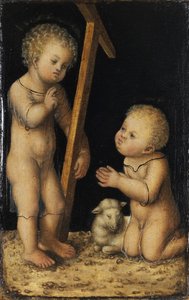 Chrystus i Jan Chrzciciel jako dzieci autorstwa Lucas Cranach the Elder