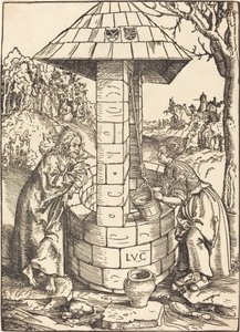 Chrystus i Niewiasta Samarii autorstwa Lucas Cranach the Elder