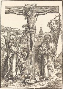Chrystus na krzyżu między Dziewicą a św. Janem autorstwa Lucas Cranach the Elder