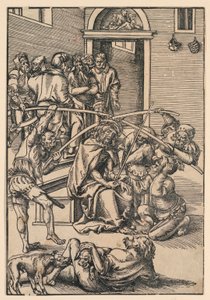 Ukoronowanie cierniem, ilustracja z "Pasji" autorstwa Lucas Cranach the Elder