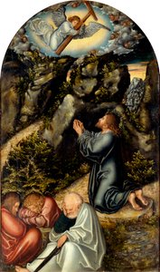 Język niemiecki: Christus am Ölberg Agony in the Garden autorstwa Lucas Cranach the Elder