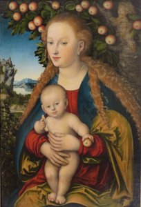 Madonna und Kind unter dem Apfelbaum Madonna z Dzieciątkiem pod jabłonią / Dziewica z Dzieciątkiem pod jabłonią autorstwa Lucas Cranach the Elder