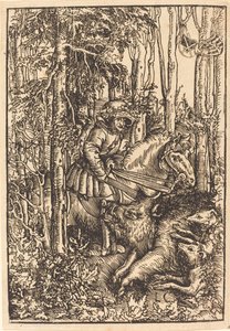 Łowca na koniu Polowanie na dzika autorstwa Lucas Cranach the Elder