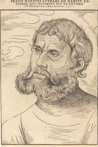 Luter jako „Junker Jorg” autorstwa Lucas Cranach the Elder
