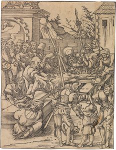Męczeństwo św. Bartłomieja. Z cyklu Męczeństwo Dwunastu Apostołów, ok. godz. 1520. autorstwa Lucas Cranach the Elder