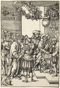 Piłat umywający ręce, z filmu Pasja autorstwa Lucas Cranach the Elder
