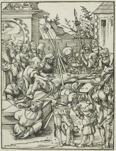 Święty Bartłomiej, z Męczeństwa Apostołów autorstwa Lucas Cranach the Elder