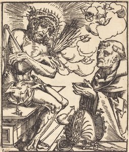 Św. Bernard adorujący Męża Boleści autorstwa Lucas Cranach the Elder