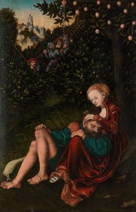 Samson i Dalila, ca. 1528-30. autorstwa Lucas Cranach the Elder