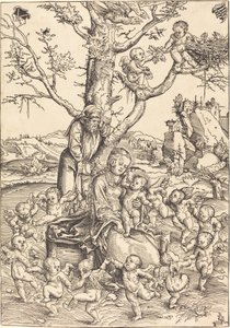 Reszta w ucieczce do Egiptu autorstwa Lucas Cranach the Elder