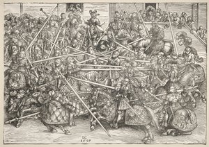 Turniej z włóczniami, 1509. autorstwa Lucas Cranach the Elder