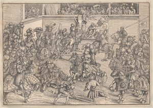 Turniej, 1509 autorstwa Lucas Cranach the Elder
