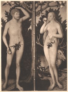 Adam i Ewa autorstwa Lucas Cranach the Younger