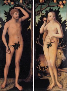 Adam i Ewa autorstwa Lucas Cranach the Younger