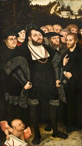 Marcin Luter i reformatorzy z Wittenbergi autorstwa Lucas Cranach the Younger
