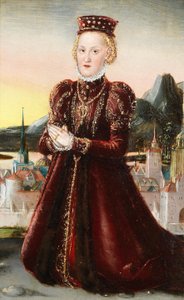 Portret księżniczki Agnes Gräfin von Barby autorstwa Lucas Cranach the Younger