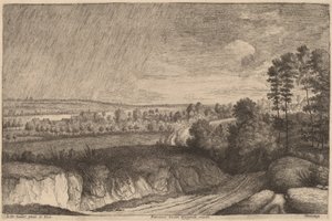 Deszczowy krajobraz autorstwa Lucas Emil Vosterman, after Lodewijk de Vadder