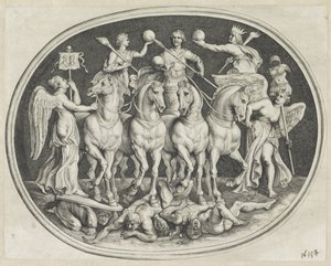 Allegorische triumph van keizer Licinius Różne figury Agati Antique (tytuł serii)