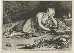 Skruszona Maria Magdalena w jaskini