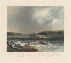 Parowiec Żółty kamień autorstwa Lucas Weber after Karl Bodmer
