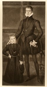 Henry, Lord Darnley (1545-1567) i jego brat Karol (1555-1576) z „James I and VI”, wydrukowane przez Manzi Joyant und Co. Paris, 1904 (kolotyp)