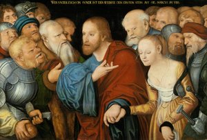 Chrystus i kobieta cudzołożnie pochwycona, ok. 1520-50