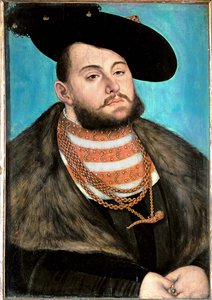 Johann Friedrich Wspaniały Elektor Saksonii ... autorstwa Lucas the Elder Cranach