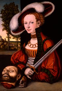 Judyta z głową Holofernesa autorstwa Lucas the Elder Cranach