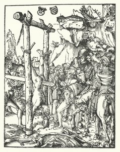 Szymon, z Męczeństwa Dwunastu Apostołów autorstwa Lucas the Elder Cranach