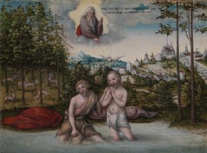 Chrzest Chrystusa autorstwa Lucas the Elder Cranach