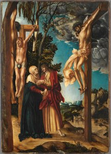 Ukrzyżowanie — Cranach, Lucas Starszy (1472-1553). Olej na drewnie autorstwa Lucas the Elder Cranach