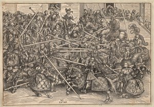 Tournoi - Turniej - Cranach, Lucas, Starszy (1472-1553) - 1509 - Drzeworyt - 29,5x42,5 - Kolekcja prywatna autorstwa Lucas the Elder Cranach