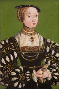 Elżbieta Austriacka (1526–1545), ok. 1551 r. (olej na miedzi) autorstwa Lucas the Younger (school of) Cranach