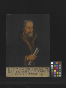 Portret Filipa Melanchtona (olej na drewnie) autorstwa Lucas the Younger Cranach