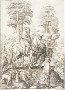 Abigail przed Davidem autorstwa Lucas van Leyden