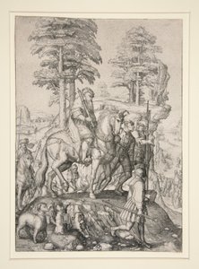 Abigail przed Davidem autorstwa Lucas van Leyden